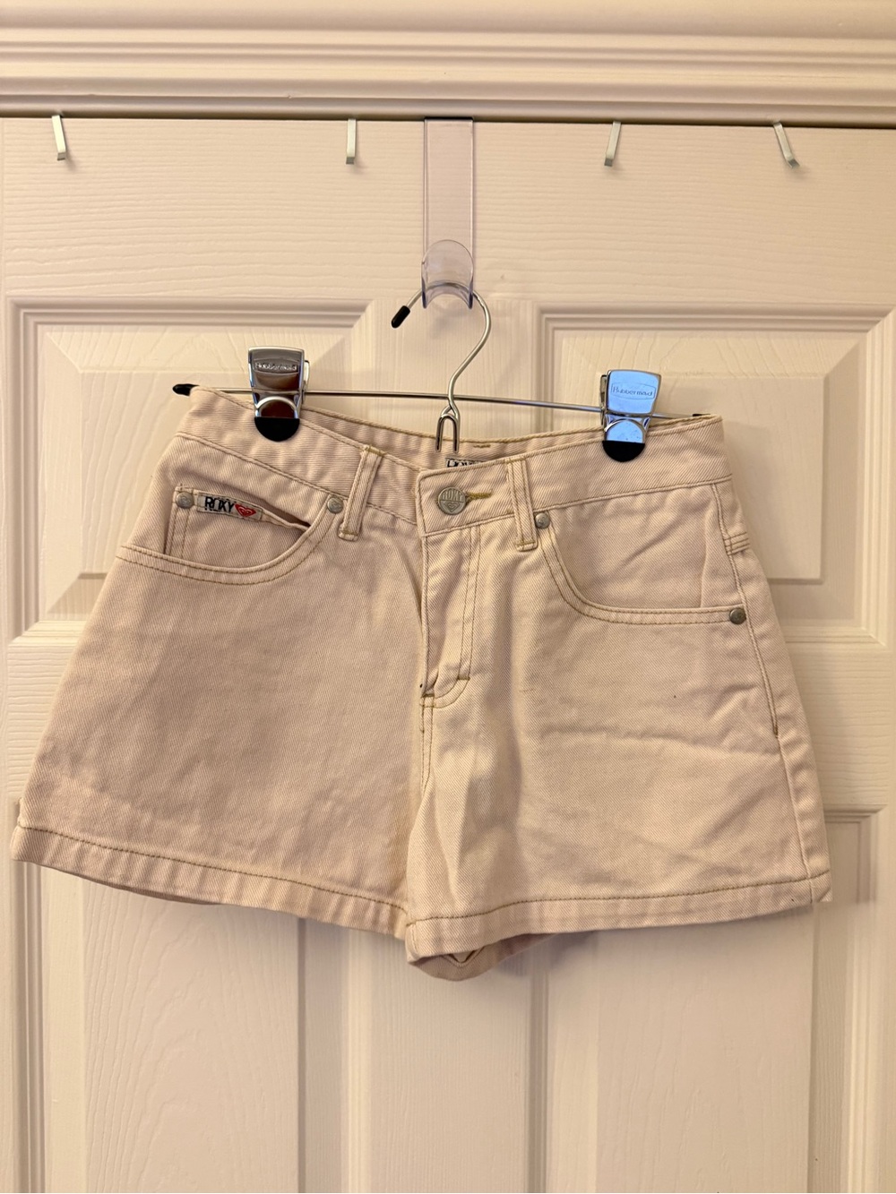 Roxy Women's Cream Denim Jean Shorts